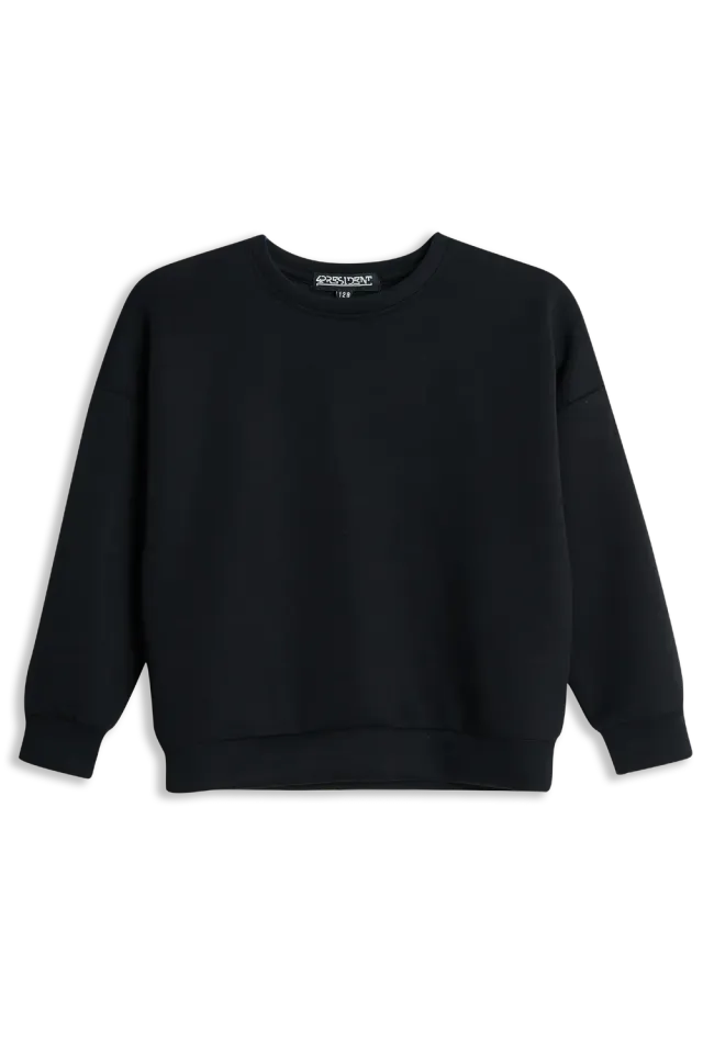 4President Merel Black hoodie zwart geborsteld