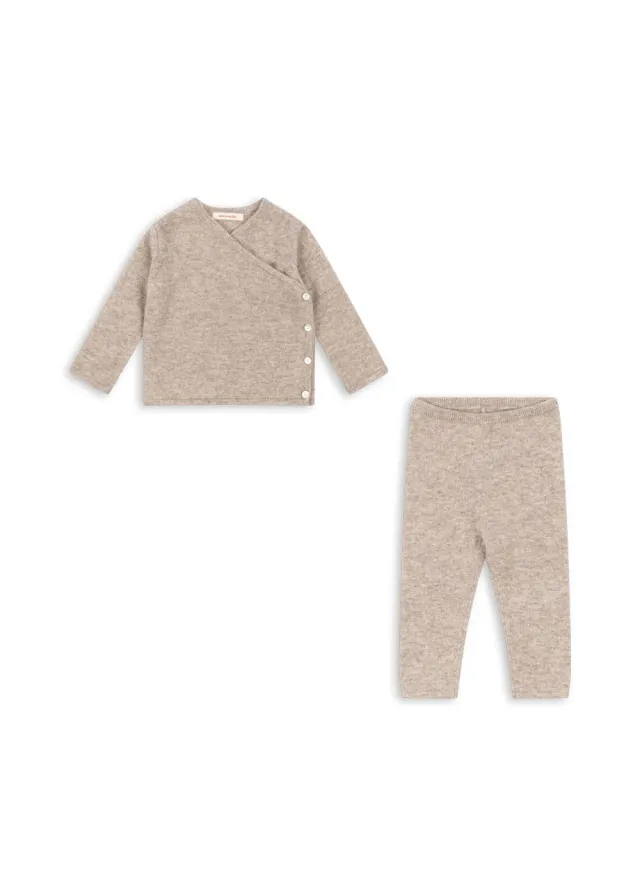Konges Sløjd Dio babyset kasjmier camel 2-delig