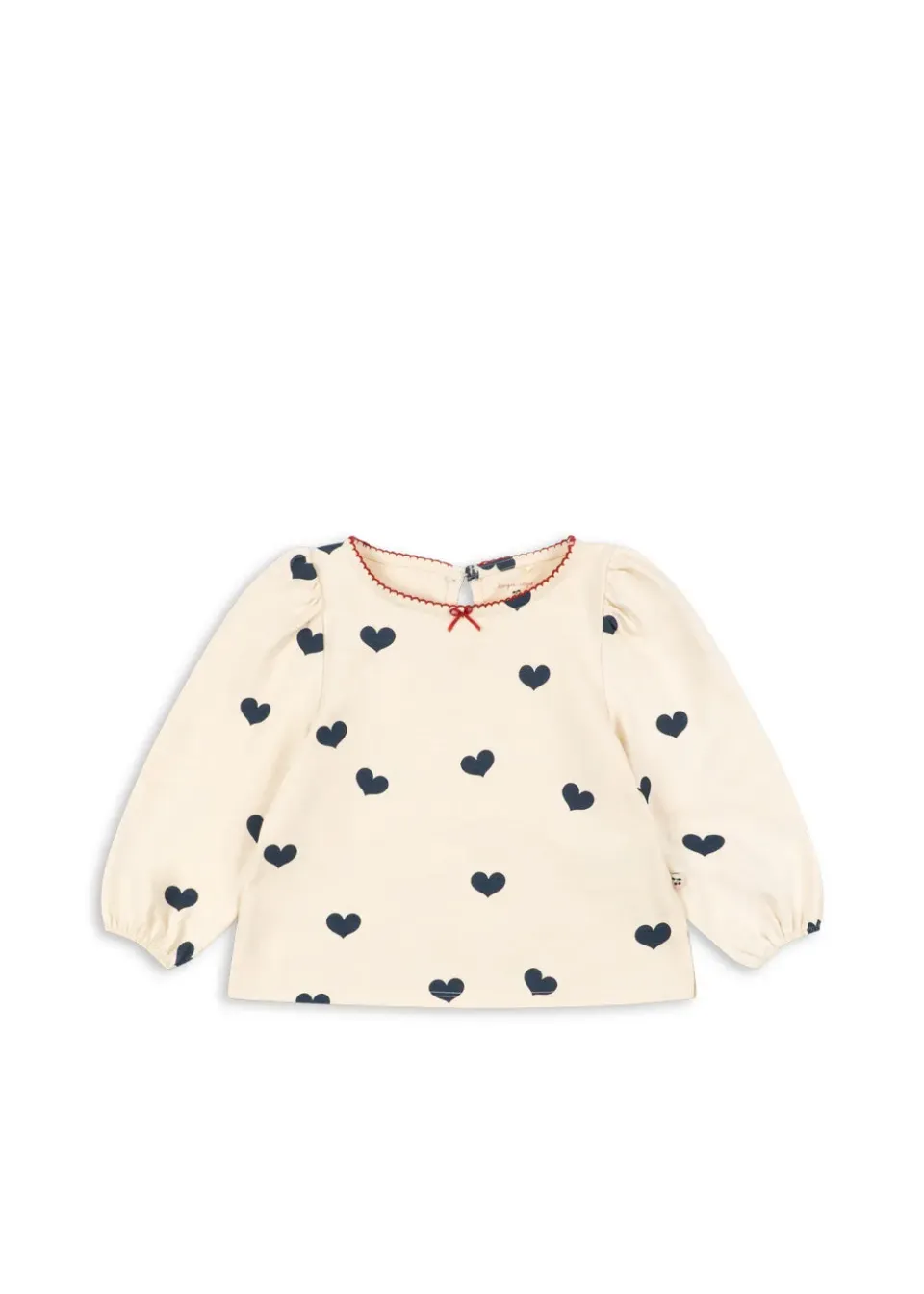 Konges Sløjd Drey Blouse shirt cuore tricolore biokatoen