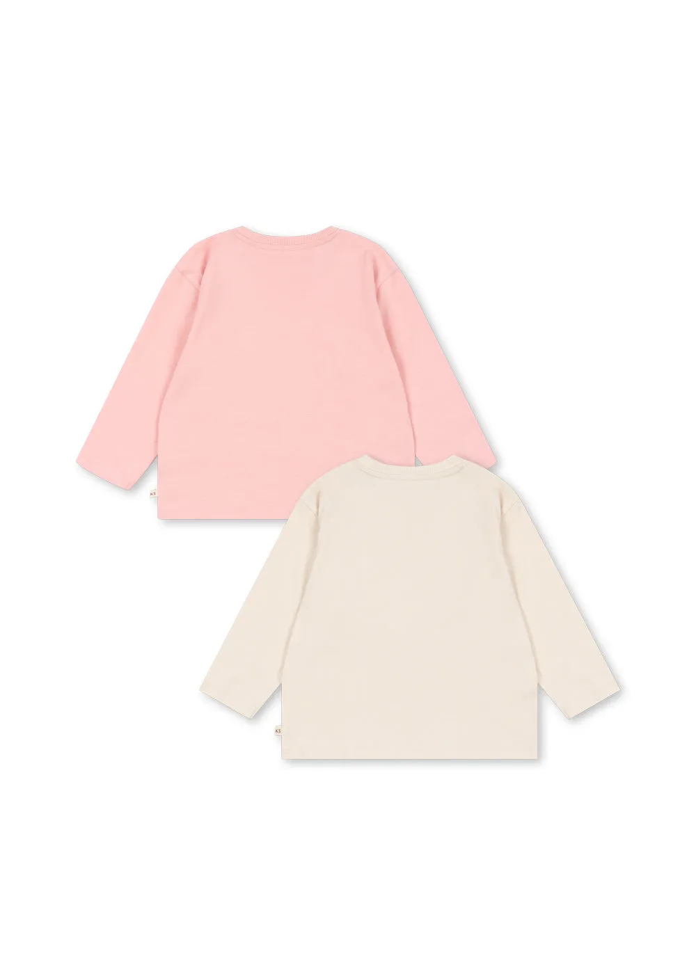 Konges Sløjd Lin longsleeves pink dolphin 2-pack biokatoen