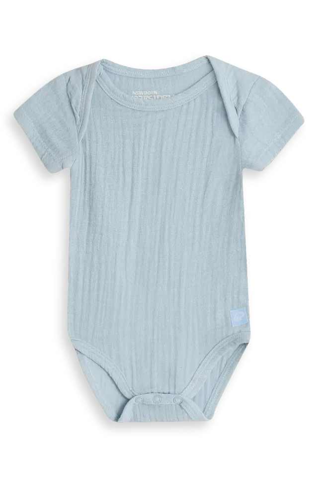 4PRESIDENT Mauri Cashmere blue romper baby katoen