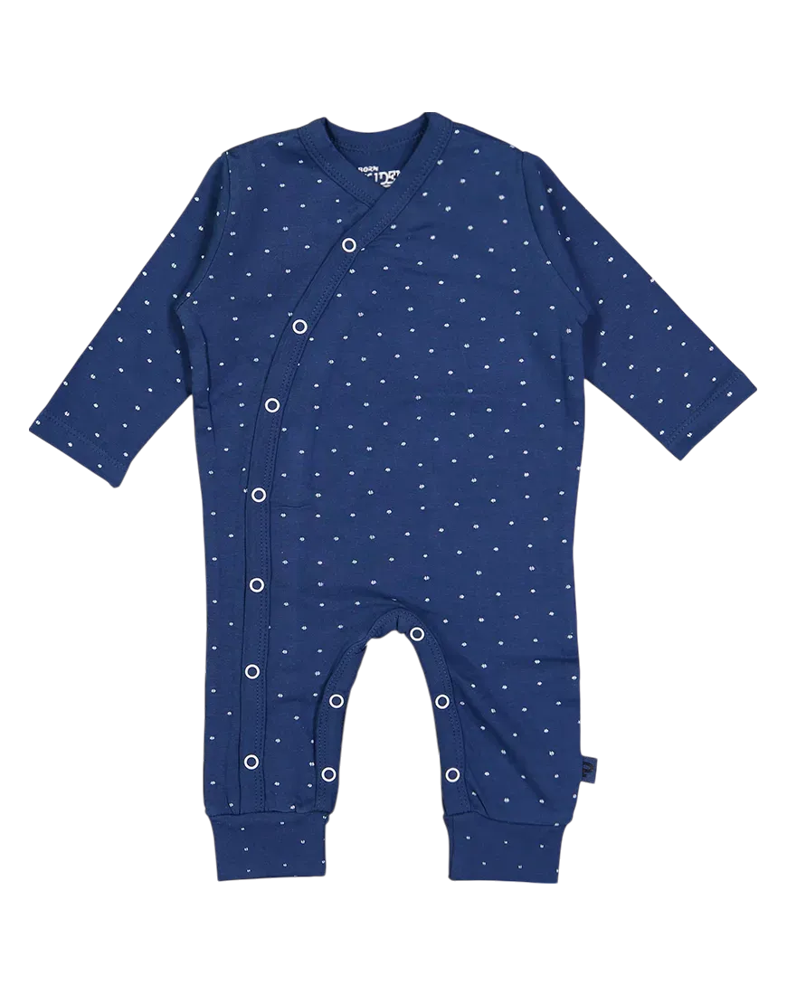 4President Billy Navy AOP romper navy baby katoen