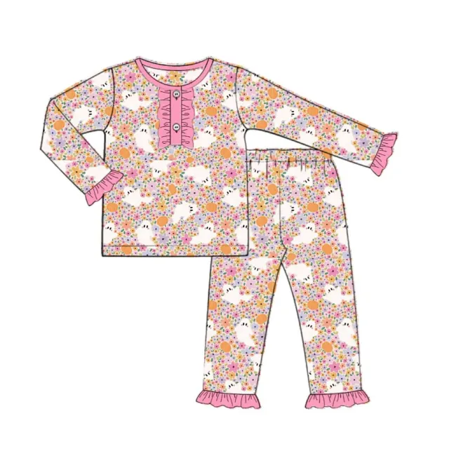 Busy Bee Smocks Halloween Lounge set ghost 5