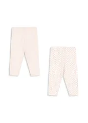 Konges Sløjd Bello leggings punto rosa 2-pack biokatoen