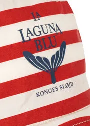 Konges Sløjd Asnou bucket hat stripe rouge UPF 50+