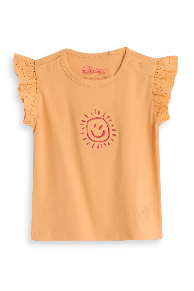 4PRESIDENT Ciara mouwloze top peach cobler katoen