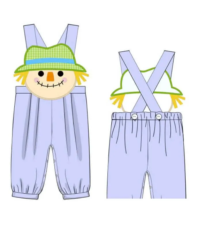 Busy Bee Smocks Scarecrows romper 9M gebreid herfst