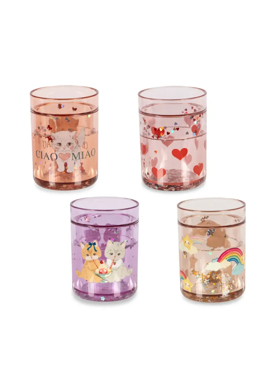 Konges Sløjd Glitter Bekers 4-pack multi glitter 180 ml