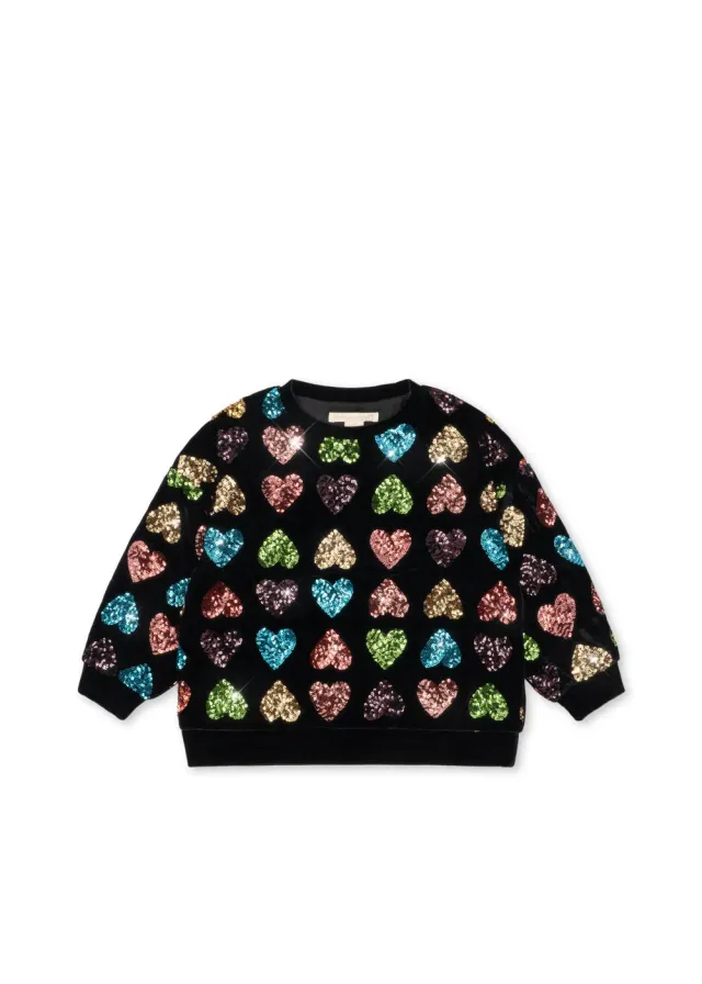 Konges Sløjd Cuore sweater amour sequin velours
