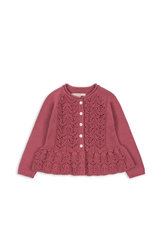 Konges Sløjd Cabby Cardigan vest deco rose biokatoen