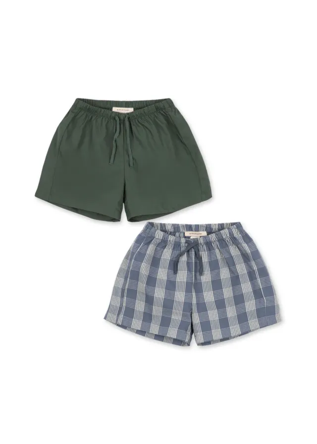Konges Sløjd Verne korte broek 2-pack flint check