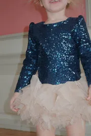 Konges Sløjd Ballerina Glitter donkerblauw tutujurk