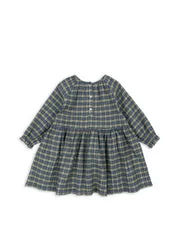 Konges Sløjd Terre jurk laurel blue check biokatoen