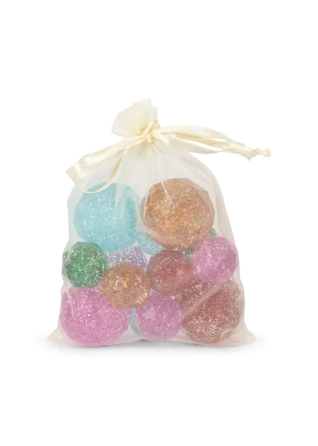 Konges Sløjd Ster stuiterballen multi 14 stuks glitter