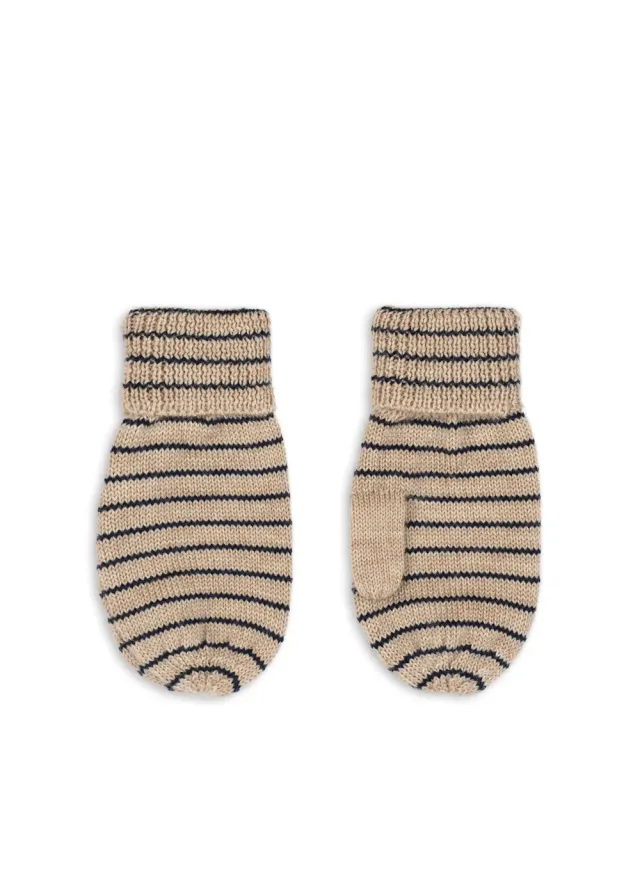 Konges Sløjd Louli wanten stripe bluie merinowol