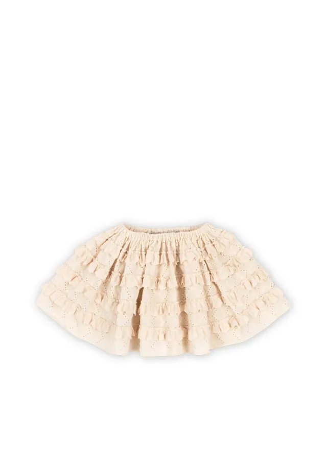 Konges Sløjd Frilla Rok buttercream broderie katoen