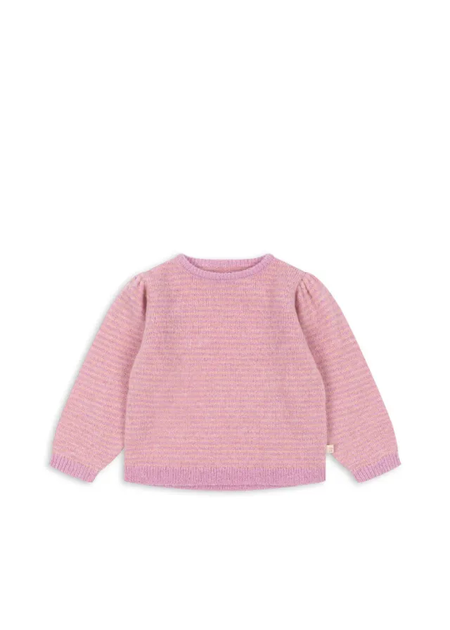 Konges Sløjd Berle Puff Trui purple pink dolphin wol