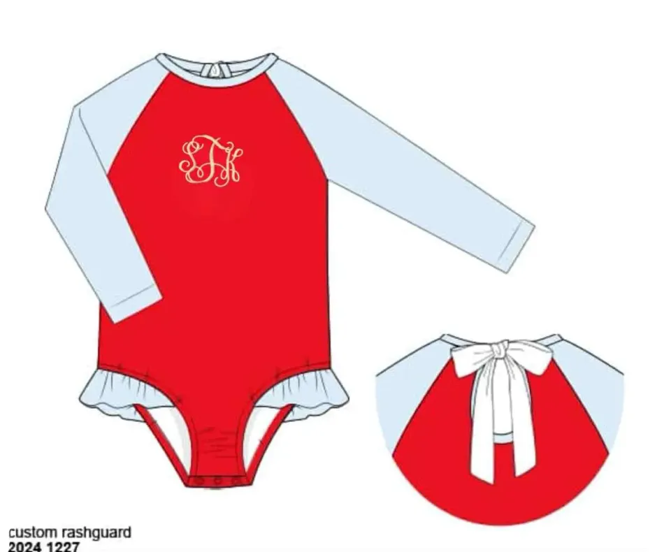 Grand Ole Swim rashguard zwempak meisje 2T STK lange mouw