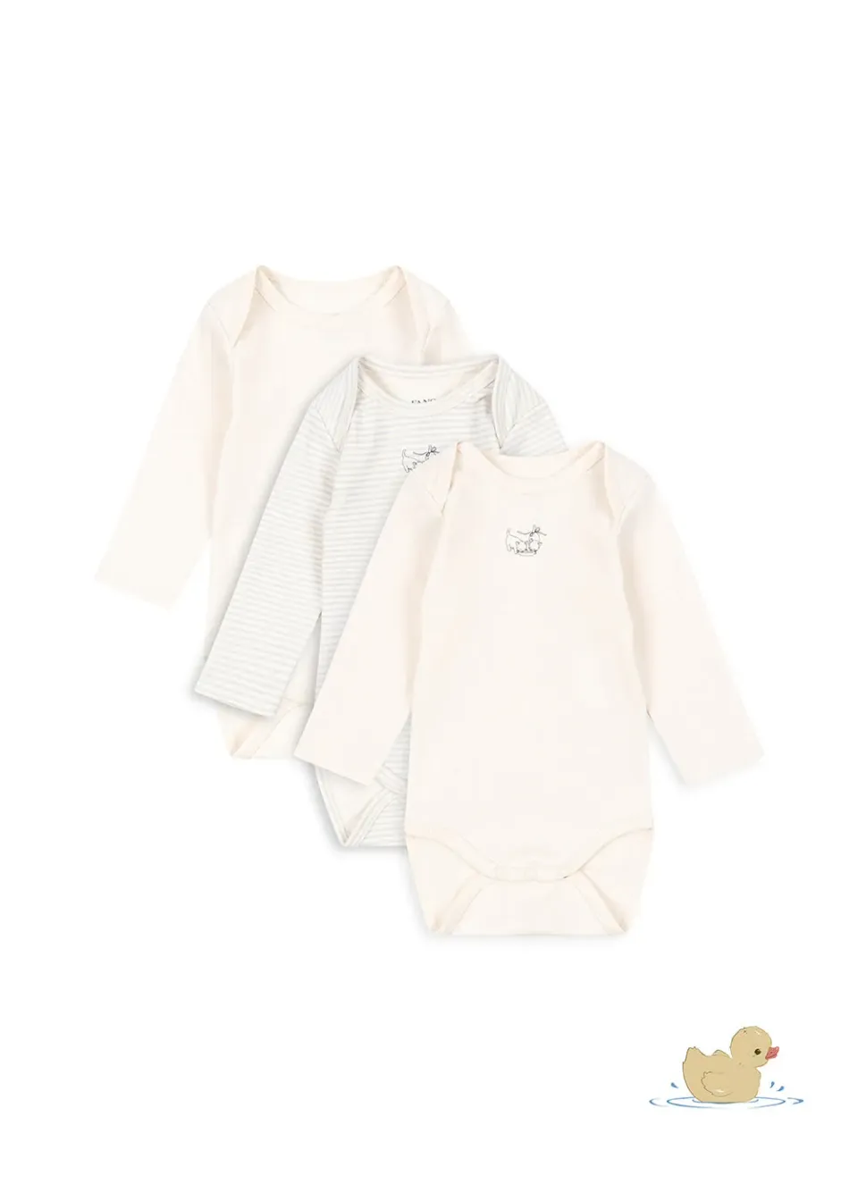 Konges Sløjd Fio romper 3-pack blue mix biokatoen