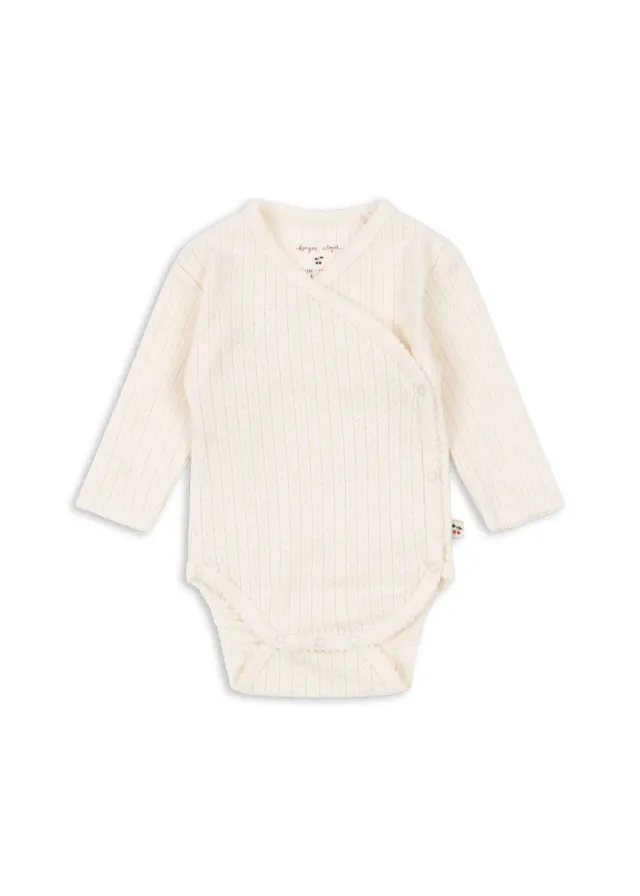 Konges Sløjd Minnie newborn romper antique white katoen