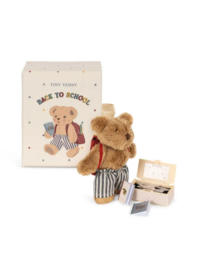 Konges Sløjd Tiny Teddy Back to School knuffel multi