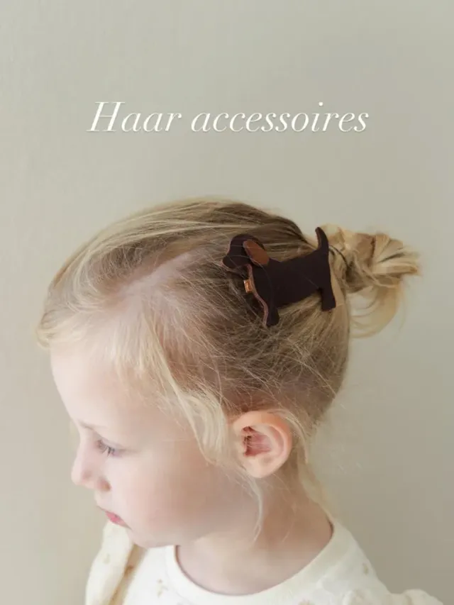 Louloúdi teckel accessoire clip leer 8 cm