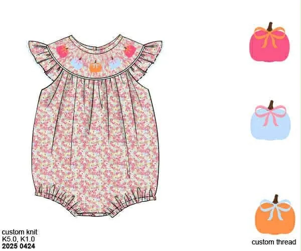 Busy Bee Smocks Remy Pumpkins bishop bubble herfst