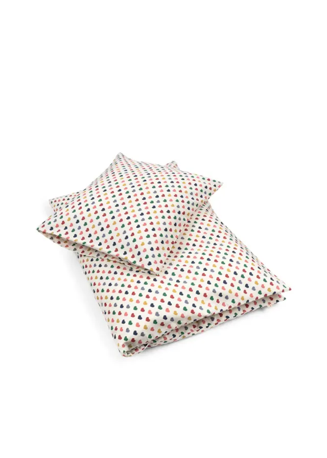 Konges Sløjd Baby Beddengoed 70x100 coeur coloré biokatoen