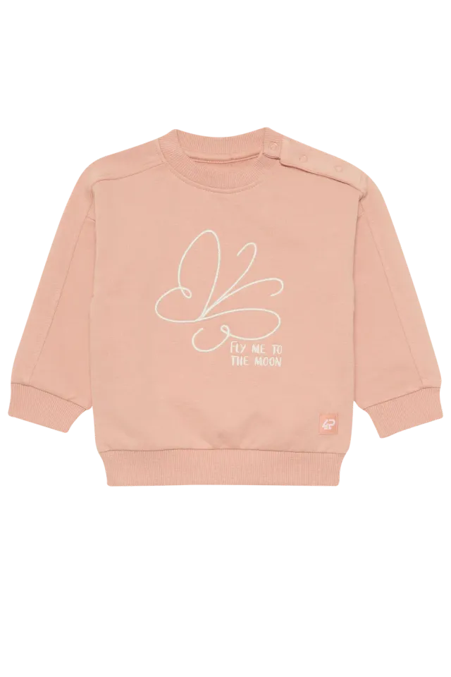 4President Zosja sweater roze vlinderprint meisjes