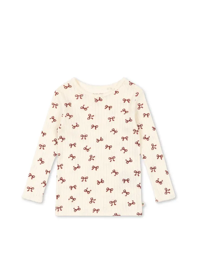 Konges Sløjd Minnie Blouse Bow Rouge biokatoen