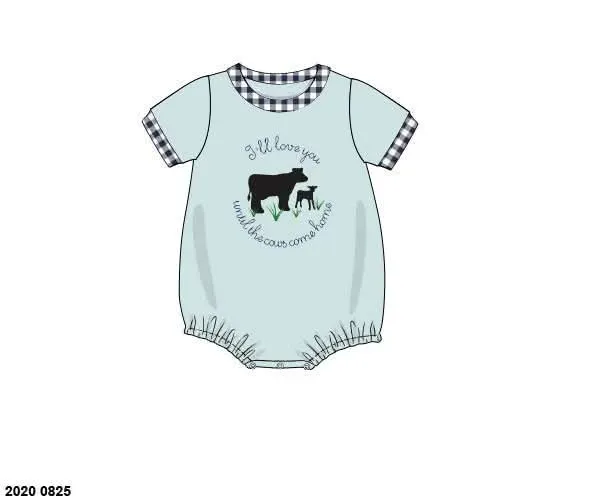Busy Bee Smocks Cows Come Home bubble jongens 6M koe