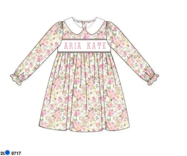 Busy Bee Smocks Sadie geweven jurk maat 3T Aria Kate