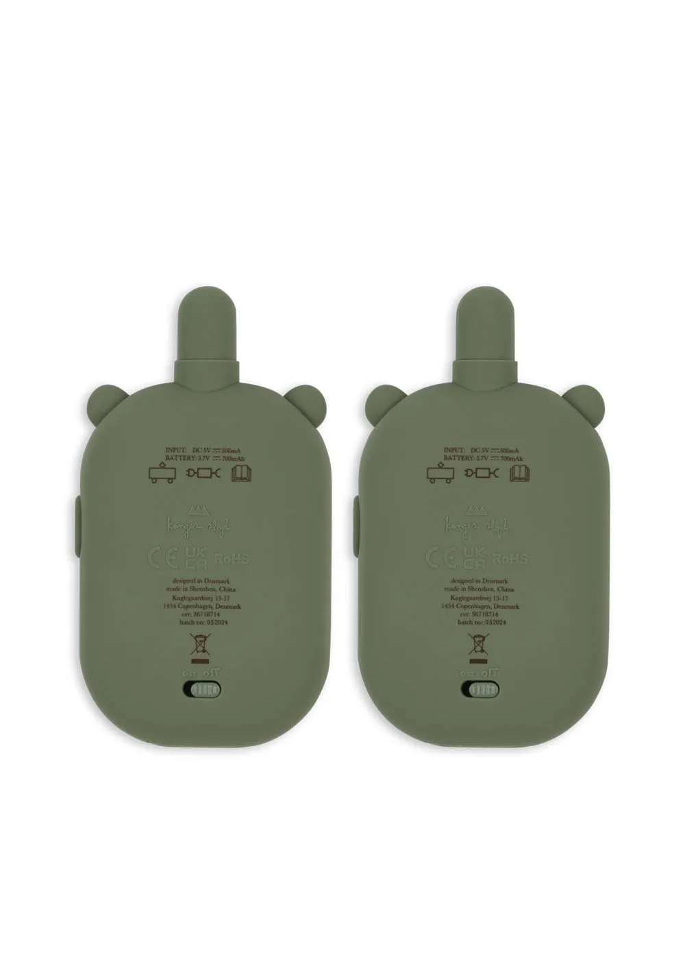 Konges Sløjd Walkie Talkie Olivine oplaadbaar 1500 m