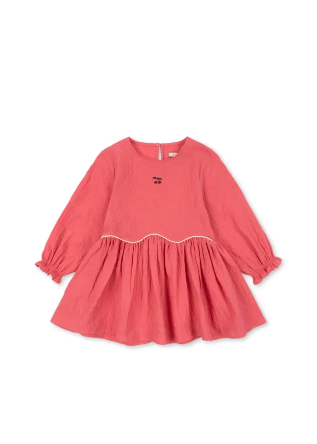 Konges Sløjd Ava jurk sun kissed coral seersucker