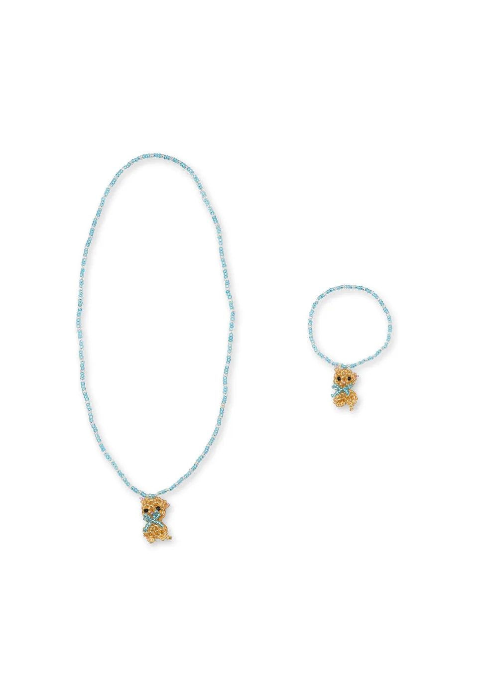 Konges Sløjd Kitty ketting en armband set kitty glaskralen