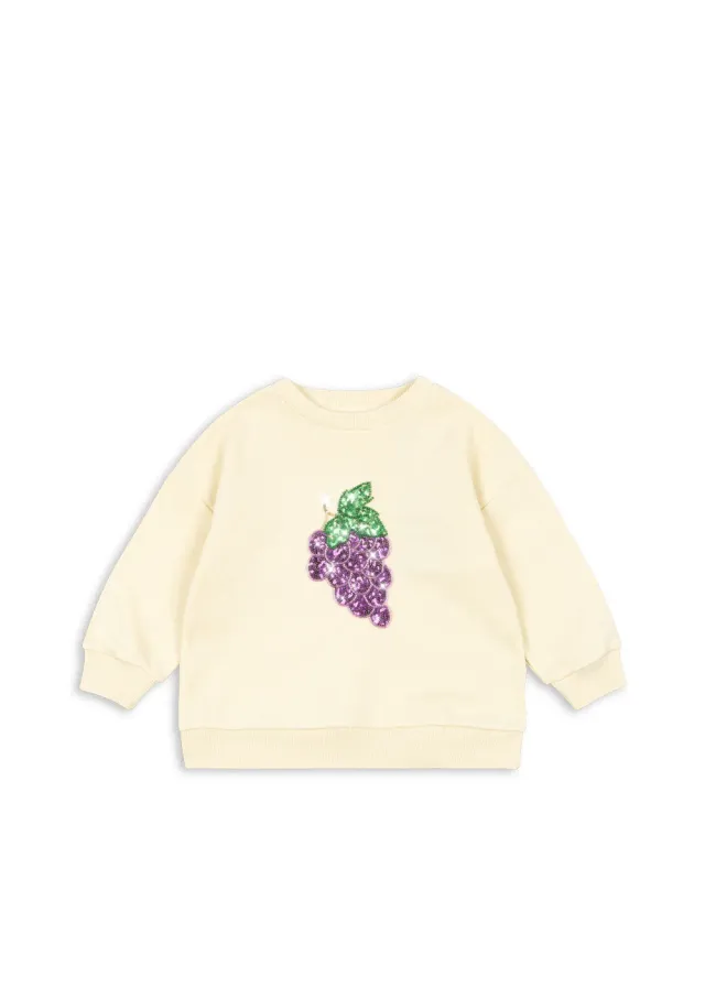 Konges Sløjd Lou sweater sea mist pailletten biokatoen