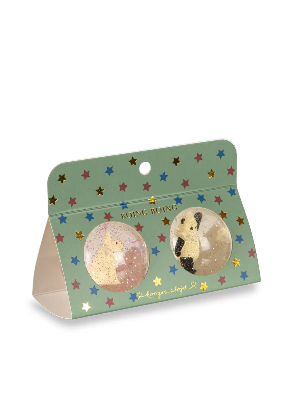 Konges Sløjd Stuiterbal bunny panda glitter 3D figuur