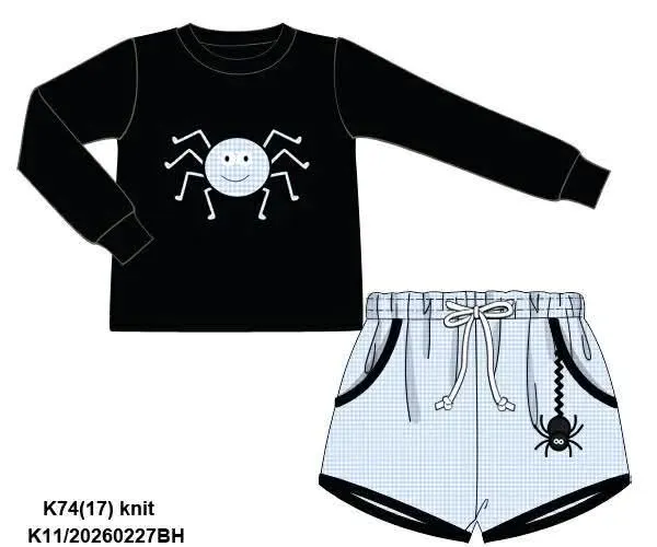 Busy Bee Smocks Itsy Bitsy Spider shortset jongens 18M