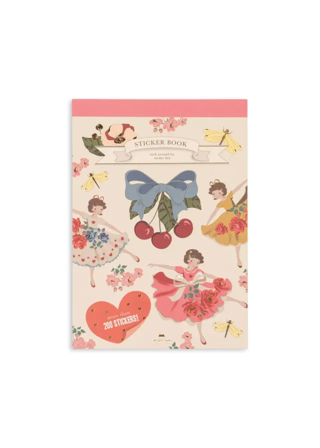 Konges Sløjd Stickers stickerboek roze 12 pagina's