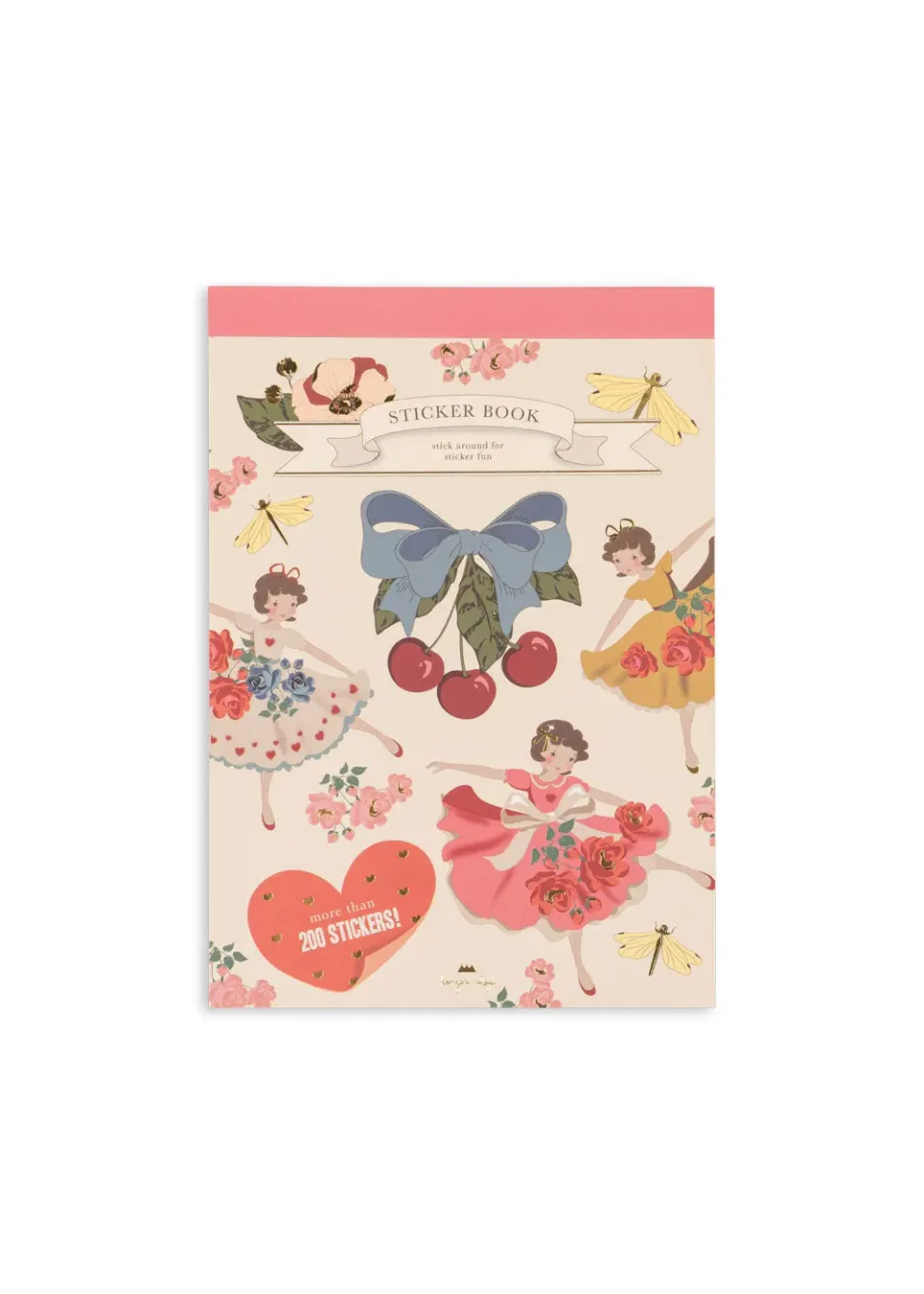 Konges Sløjd Stickers stickerboek roze 12 pagina's