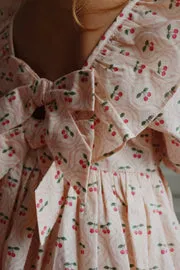 Konges Sløjd Cianna jurk cherry pink motif biokatoen