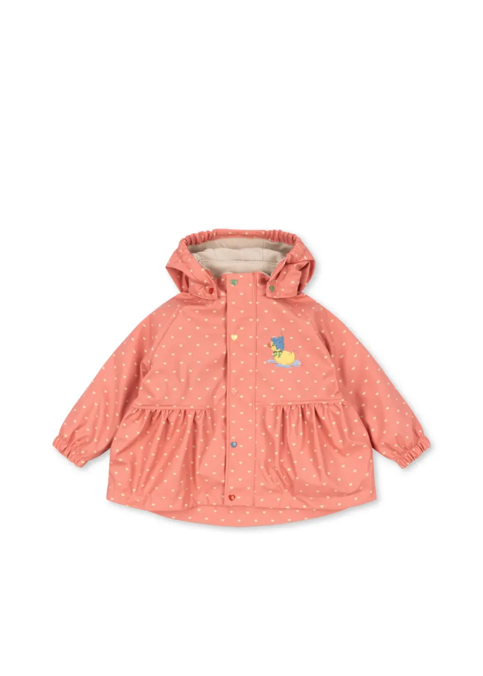 Konges Sløjd Rainy Palme regenjas fleece coeur feathers