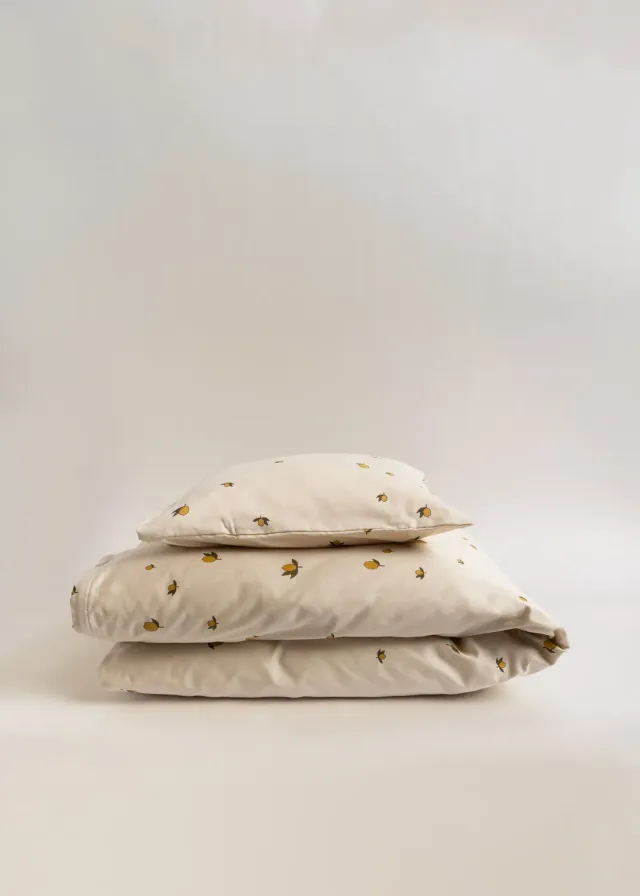 Konges Sløjd beddengoed 140x200 lemon biokatoen set