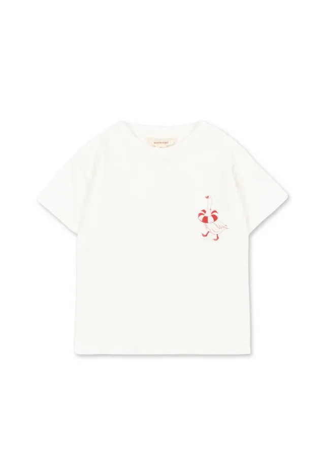 Konges Sløjd Era T-shirt off white lifeguard service linnen