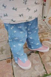 Konges Sløjd Vida Broek Boucle Blue Biokatoen
