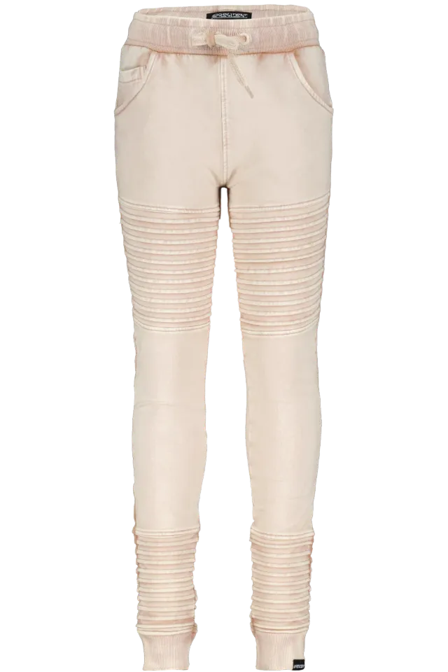 4President Mees Sand broek beige jongens acid wash