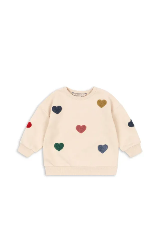 Konges Sløjd Lou Sweater Trui multi heart biokatoen