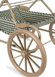 Konges Sløjd Cheeky Poppenwagen Smoke Pine Check Opvouwbaar