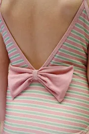 Konges Sløjd Bowwow badpak blush stripe met strik