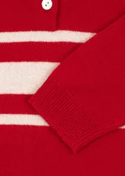 Konges Sløjd Basi polo trui red wol geribd